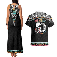 50 Years Kia Kaha Te Reo Maori Couples Matching Tank Maxi Dress and Hawaiian Shirt Ake Ake Ake! - Polynesian Pride