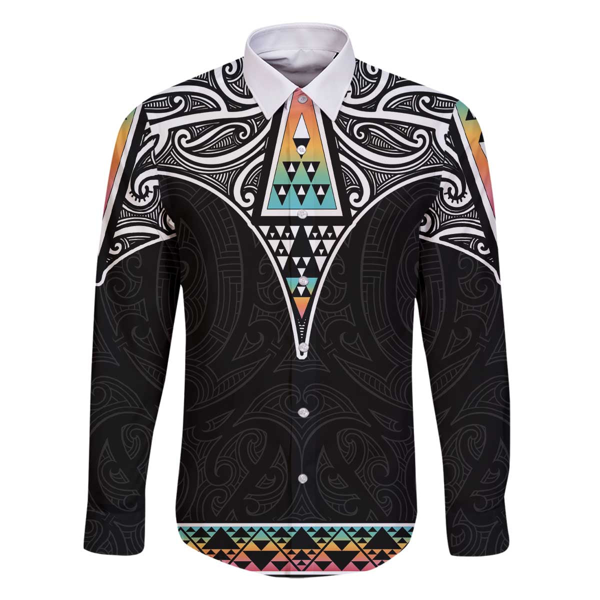 50 Years Kia Kaha Te Reo Maori Family Matching Off The Shoulder Long Sleeve Dress and Hawaiian Shirt Ake Ake Ake! - Polynesian Pride