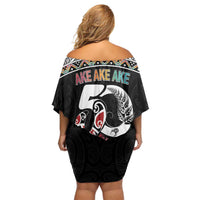 50 Years Kia Kaha Te Reo Maori Family Matching Off Shoulder Short Dress and Hawaiian Shirt Ake Ake Ake! - Polynesian Pride