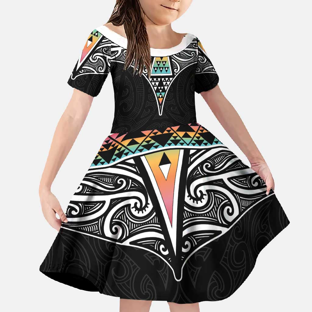 50 Years Kia Kaha Te Reo Maori Family Matching Short Sleeve Bodycon Dress and Hawaiian Shirt Ake Ake Ake! - Polynesian Pride