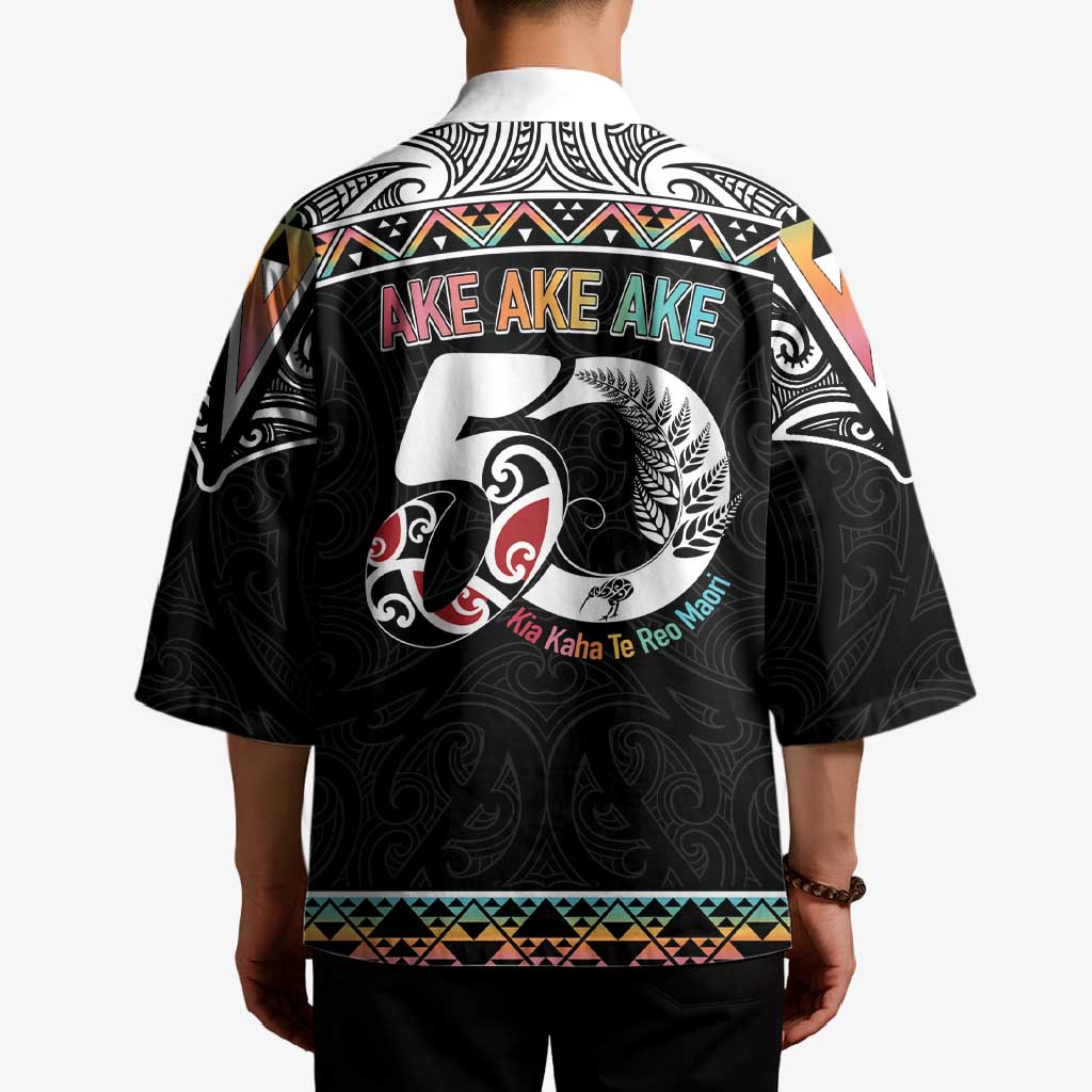50 Years Kia Kaha Te Reo Maori Kimono Ake Ake Ake! - Polynesian Pride