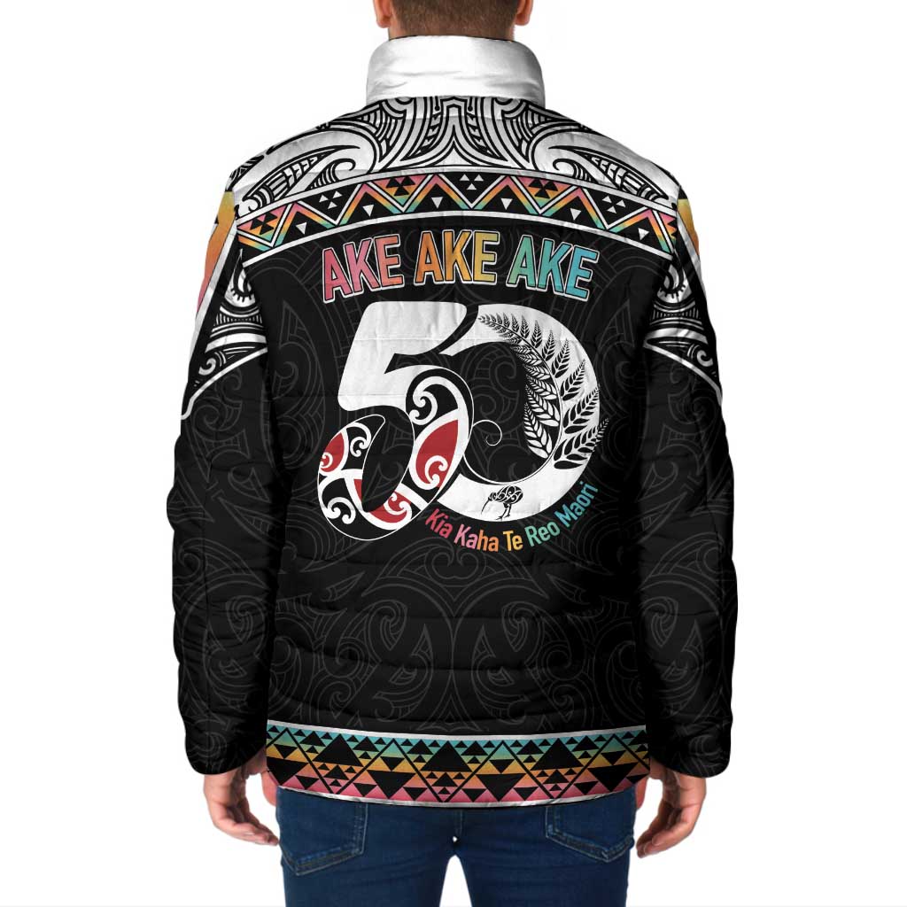 50 Years Kia Kaha Te Reo Maori Padded Jacket Ake Ake Ake! - Polynesian Pride