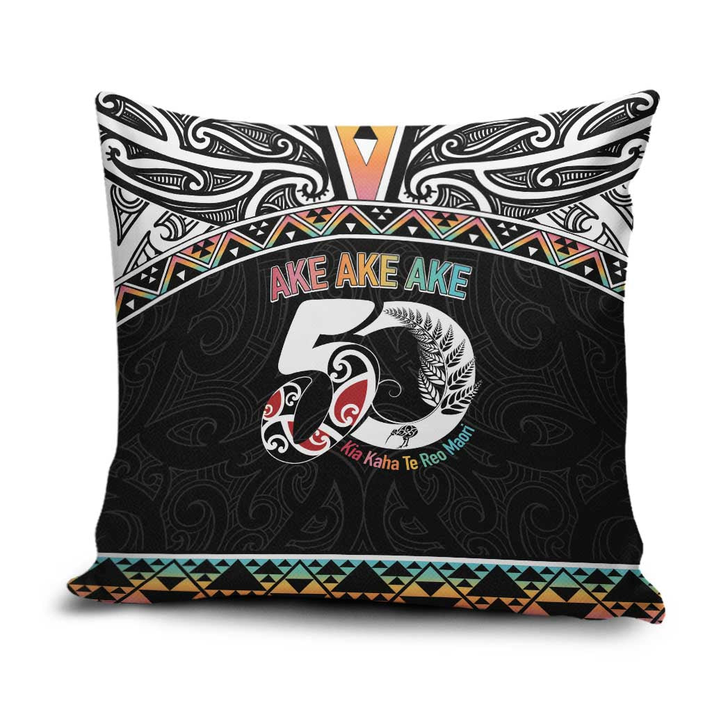 50 Years Kia Kaha Te Reo Maori Pillow Cover Ake Ake Ake! LT7 White - Polynesian Pride