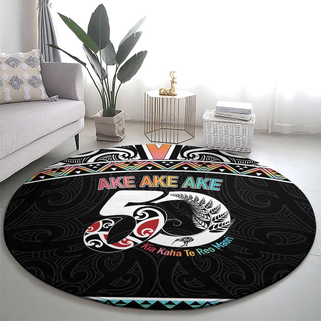 50 Years Kia Kaha Te Reo Maori Round Carpet Ake Ake Ake! - Polynesian Pride