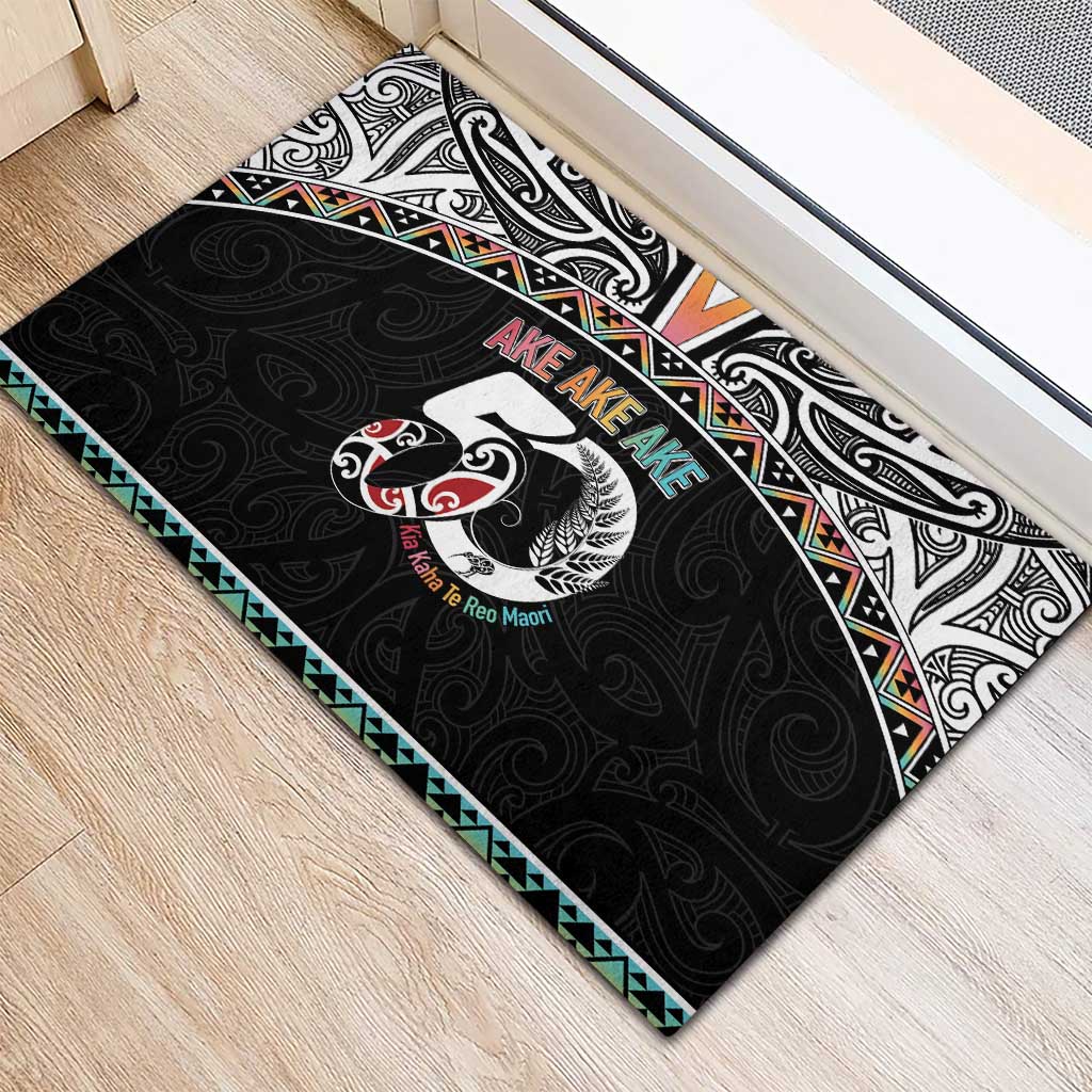 50 Years Kia Kaha Te Reo Maori Rubber Doormat Ake Ake Ake! - Polynesian Pride