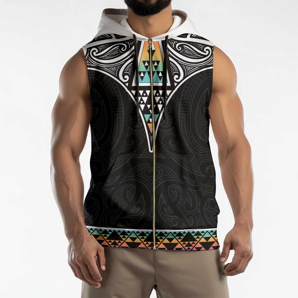 50 Years Kia Kaha Te Reo Maori Sleeveless Zip Hoodie Ake Ake Ake! - Polynesian Pride