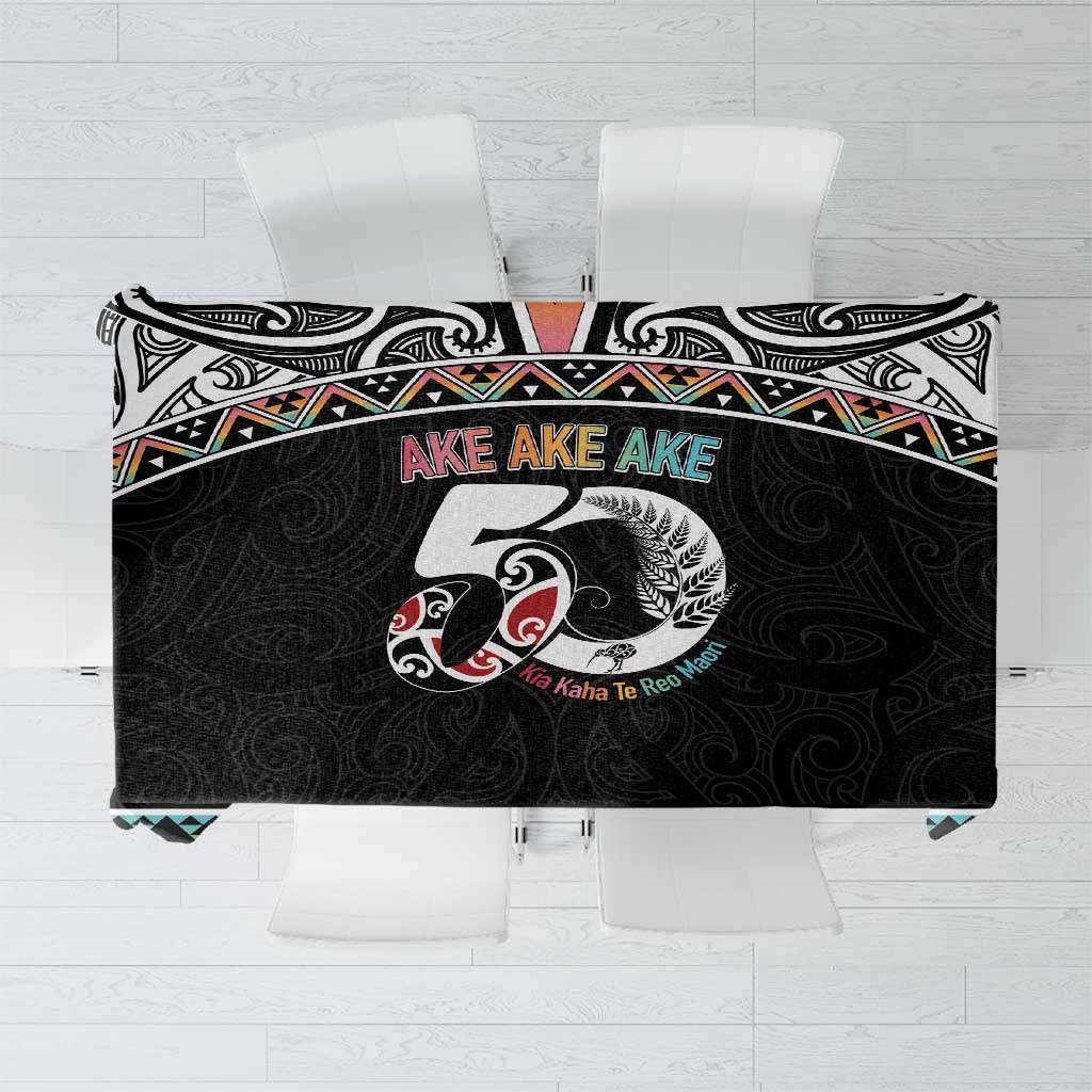 50 Years Kia Kaha Te Reo Maori Tablecloth Ake Ake Ake! - Polynesian Pride