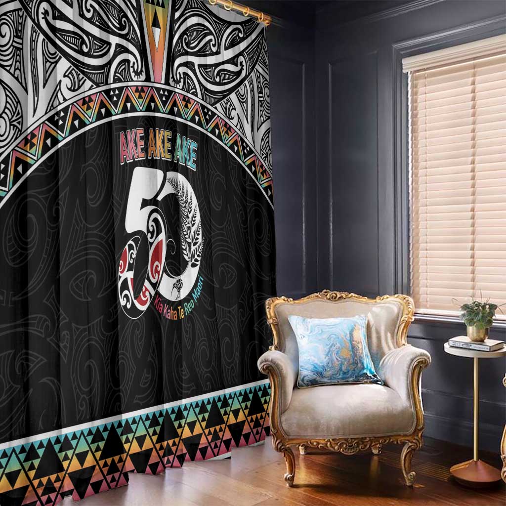 50 Years Kia Kaha Te Reo Maori Window Curtain Ake Ake Ake! LT7 - Polynesian Pride