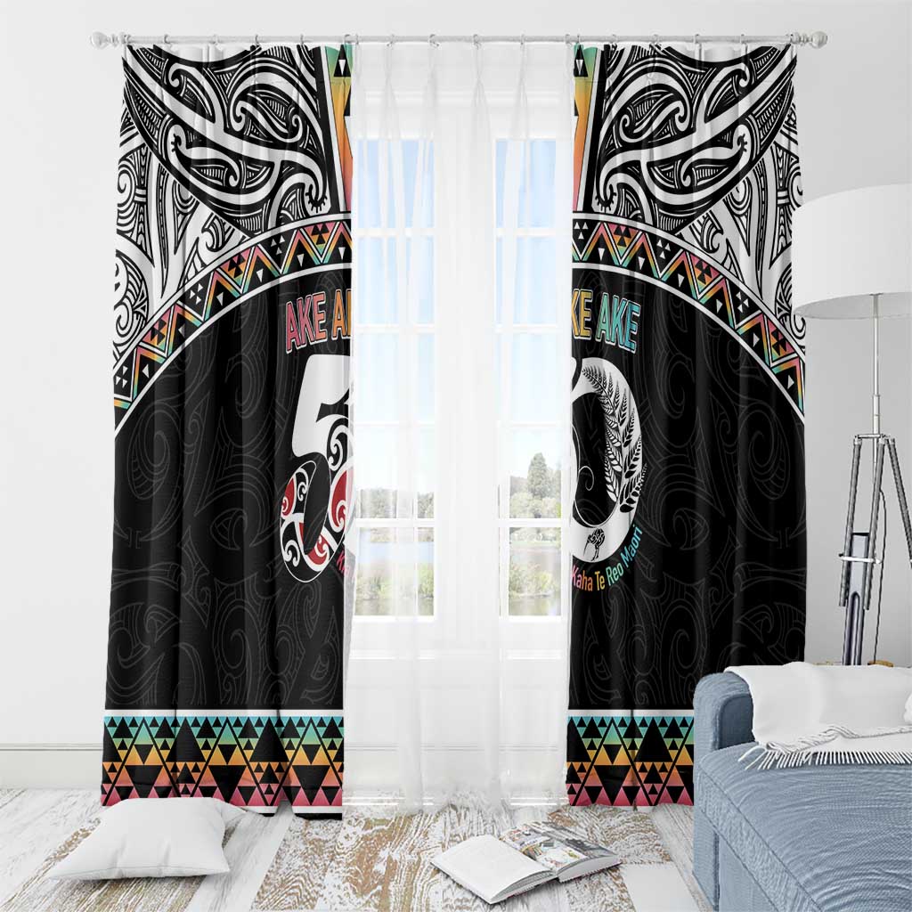 50 Years Kia Kaha Te Reo Maori Window Curtain Ake Ake Ake! LT7 - Polynesian Pride