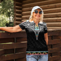 50 Years Kia Kaha Te Reo Maori Women Polo Shirt Ake Ake Ake! - Polynesian Pride