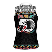 50 Years Kia Kaha Te Reo Maori Women Sleeveless Polo Shirt Ake Ake Ake! - Polynesian Pride