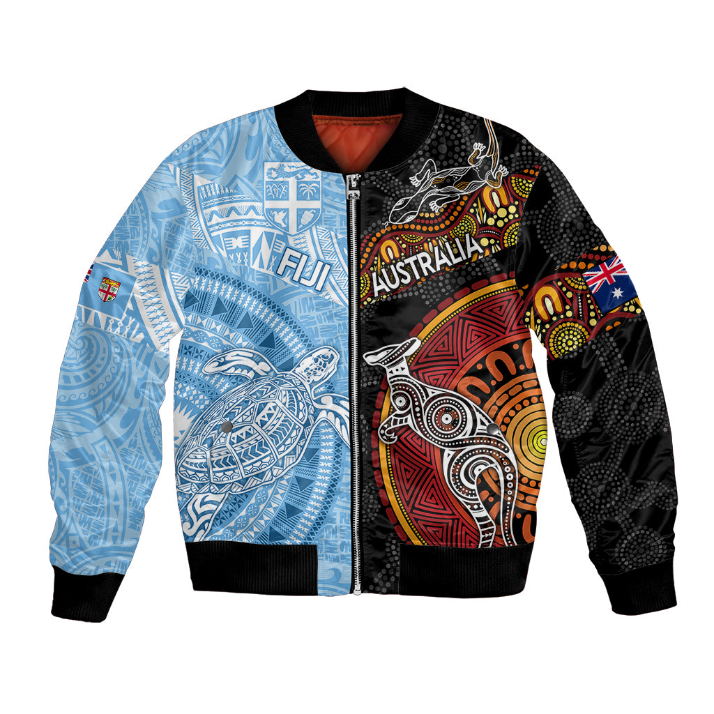 personalised-fiji-and-australia-bomber-jacket-masi-patterns-mix-aboriginal-art