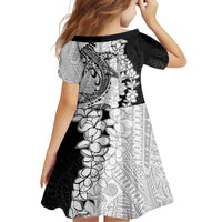 Polynesian Plumeria Lei Family Matching Off Shoulder Short Dress and Hawaiian Shirt with Hammerhead Shark