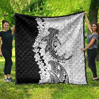 Polynesian Plumeria Lei Quilt with Hammerhead Shark LT7 - Polynesian Pride