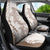 Polynesian Beige Plumeria Lei Car Seat Cover with Hammerhead Shark