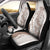 Polynesian Beige Plumeria Lei Car Seat Cover with Hammerhead Shark