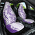 Polynesian Purple Plumeria Lei Car Seat Cover with Hammerhead Shark