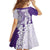 Polynesian Purple Plumeria Lei Family Matching Off The Shoulder Long Sleeve Dress and Hawaiian Shirt with Hammerhead Shark