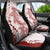 Polynesian Crimson Plumeria Lei Car Seat Cover with Hammerhead Shark