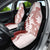 Polynesian Crimson Plumeria Lei Car Seat Cover with Hammerhead Shark