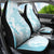 Polynesian Turquoise Plumeria Lei Car Seat Cover with Hammerhead Shark