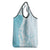 Polynesian Turquoise Plumeria Lei Grocery Bag with Hammerhead Shark