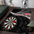 Personalised New Zealand Darts Area Rug Maori Manaia LT7 Black - Polynesian Pride