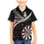 Personalised New Zealand Darts Family Matching Mermaid Dress and Hawaiian Shirt Maori Manaia LT7 Son's Shirt Black - Polynesian Pride