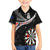 Personalised New Zealand Darts Family Matching Puletasi and Hawaiian Shirt Maori Manaia LT7 Son's Shirt Black - Polynesian Pride