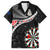 Personalised New Zealand Darts Family Matching Summer Maxi Dress and Hawaiian Shirt Maori Manaia LT7 Dad's Shirt - Short Sleeve Black - Polynesian Pride