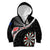 Personalised New Zealand Darts Kid Hoodie Maori Manaia LT7 Zip Hoodie Black - Polynesian Pride