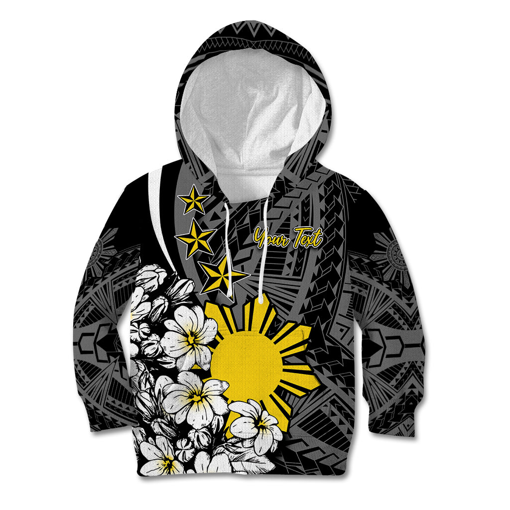 Philippines Sampaguita Personalised Kid Hoodie Women's Day LT7 Hoodie Black - Polynesian Pride