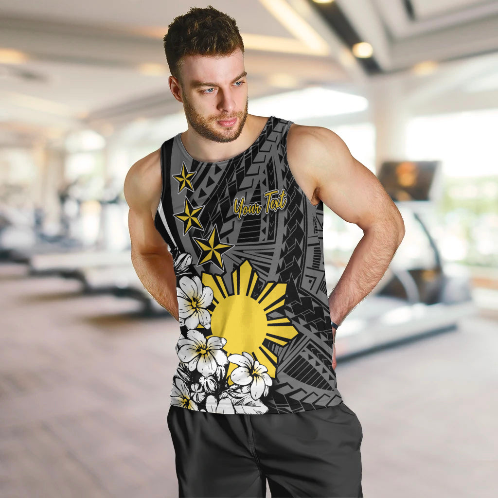 Philippines Sampaguita Personalised Men Tank Top Women's Day LT7 Black - Polynesian Pride