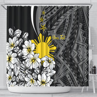 Philippines Sampaguita Personalised Shower Curtain Women's Day LT7 - Polynesian Pride