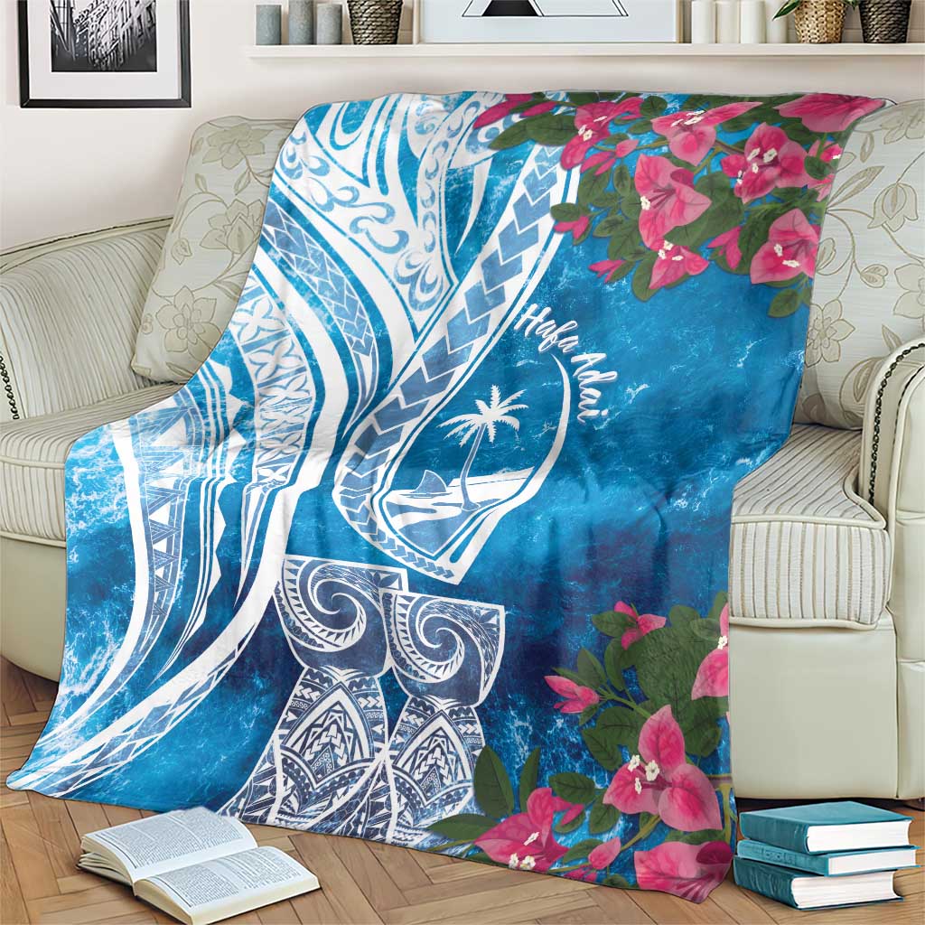 Hafa Adai Guam Blanket Crystal Waves