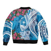 Hafa Adai Guam Bomber Jacket Crystal Waves LT7 - Polynesian Pride