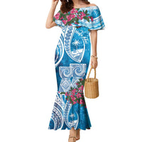 Hafa Adai Guam Family Matching Mermaid Dress and Hawaiian Shirt Crystal Waves