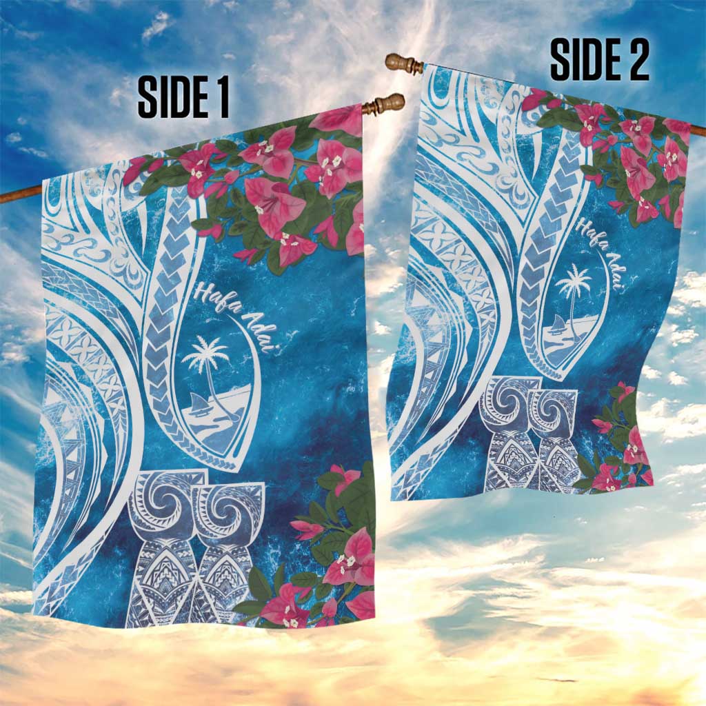 Hafa Adai Guam Garden Flag Crystal Waves