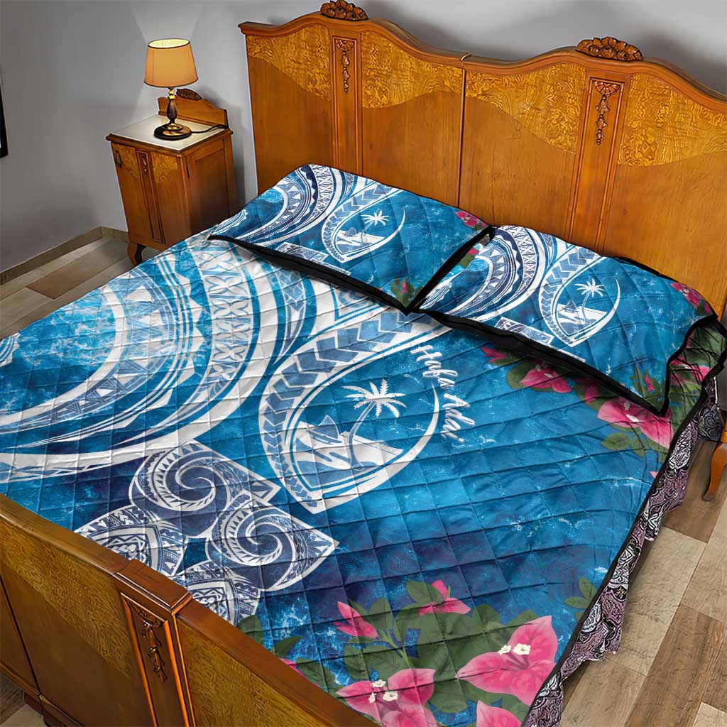 Hafa Adai Guam Quilt Bed Set Crystal Waves