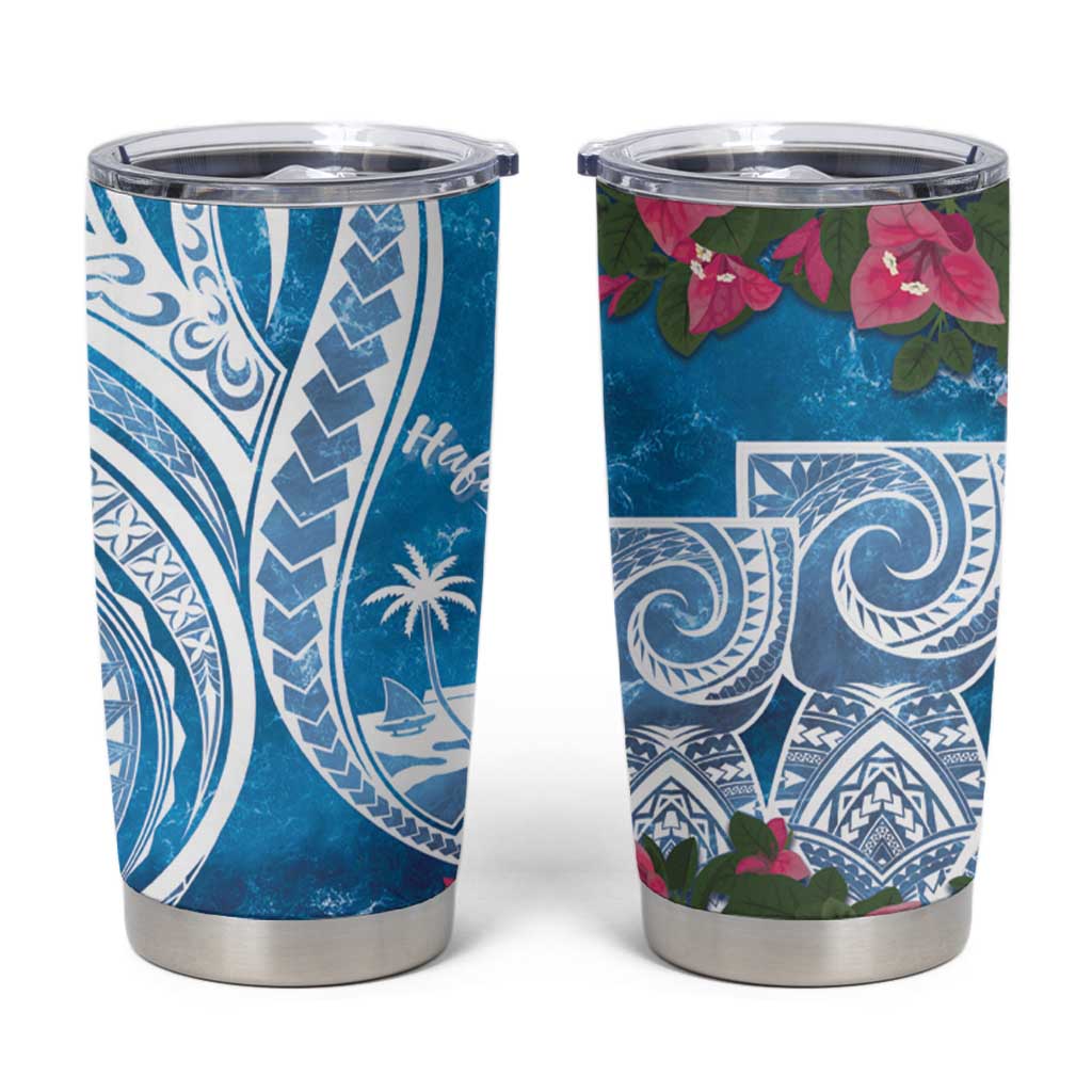 Hafa Adai Guam Tumbler Cup Crystal Waves