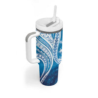Hafa Adai Guam Tumbler With Handle Crystal Waves