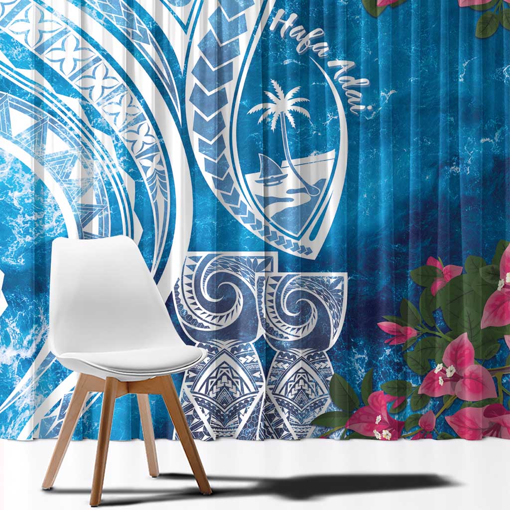 Hafa Adai Guam Window Curtain Crystal Waves