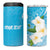 Personalized Guam Chamorro 4 in 1 Can Cooler Tumbler Turtles and Guasali Flowers