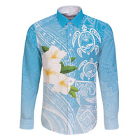 Personalized Guam Chamorro Family Matching Off Shoulder Short Dress and Hawaiian Shirt Turtles and Guasali Flowers