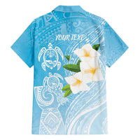 Personalized Guam Chamorro Hawaiian Shirt Turtles and Guasali Flowers