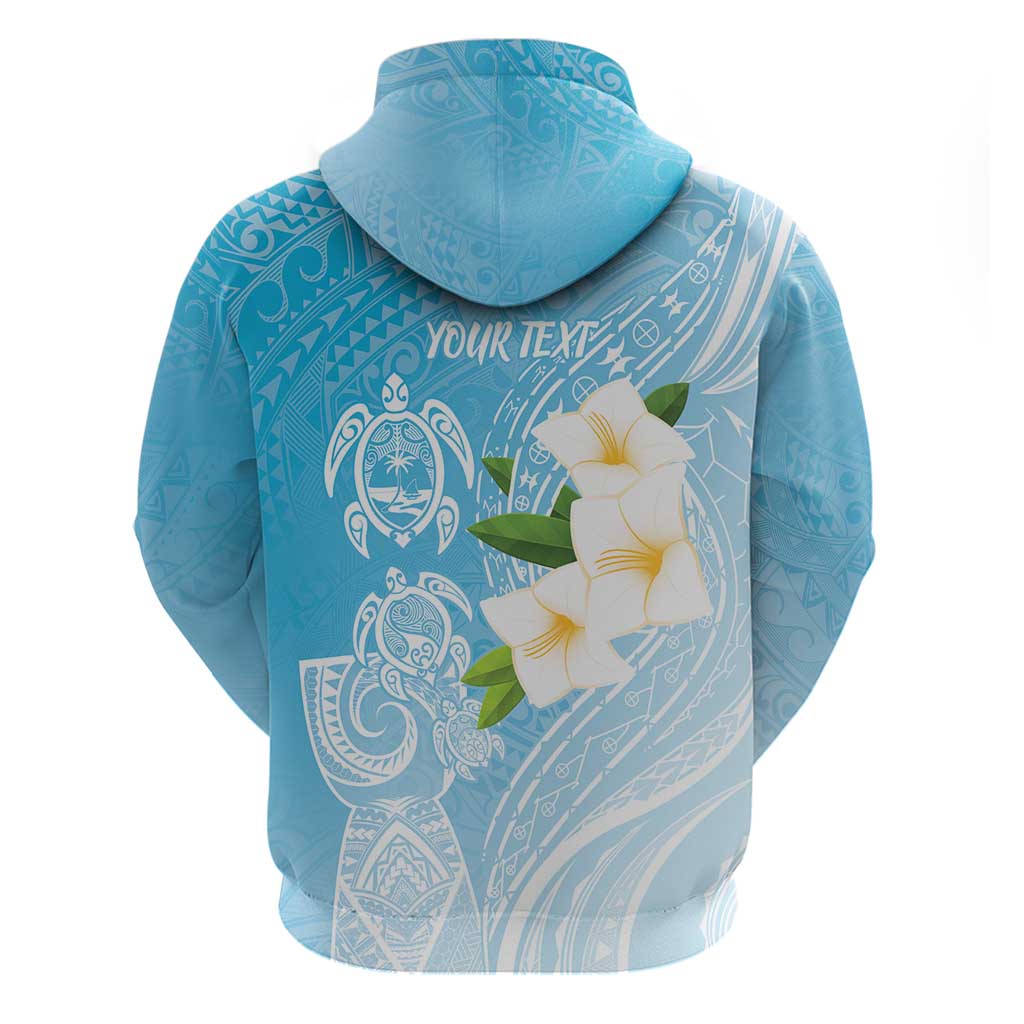 Personalized Guam Chamorro Hoodie Turtles and Guasali Flowers