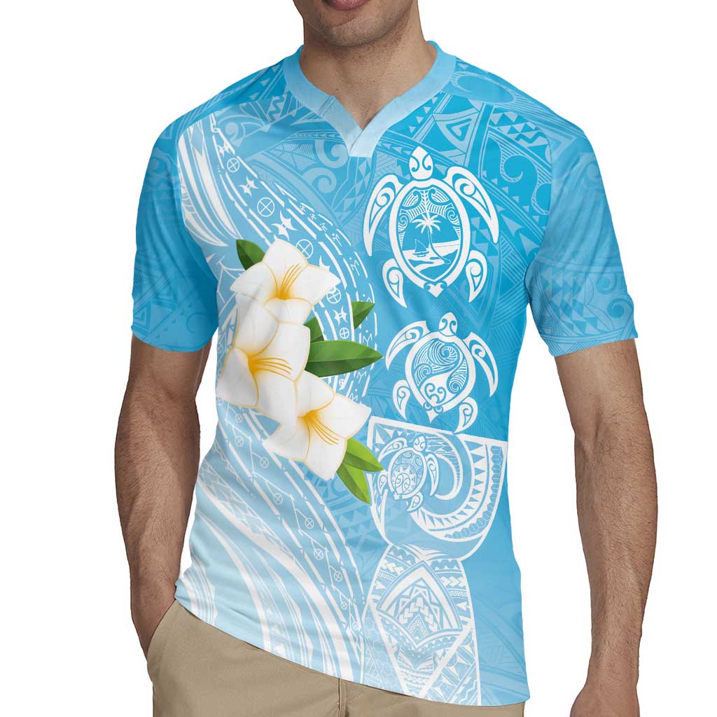 Personalized Guam Chamorro Rugby Jersey Turtles and Guasali Flowers