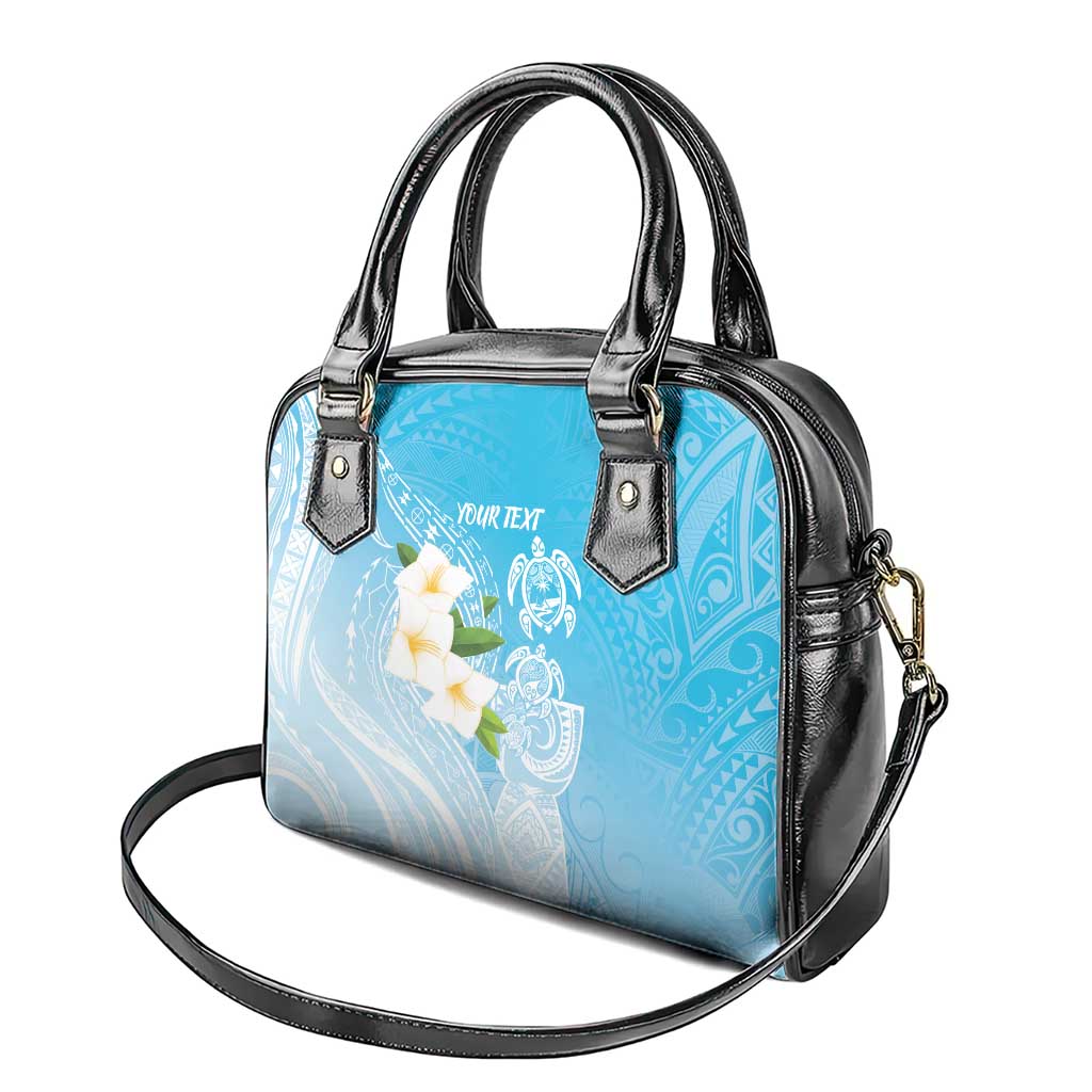 Personalized Guam Chamorro Shoulder Handbag Turtles and Guasali Flowers