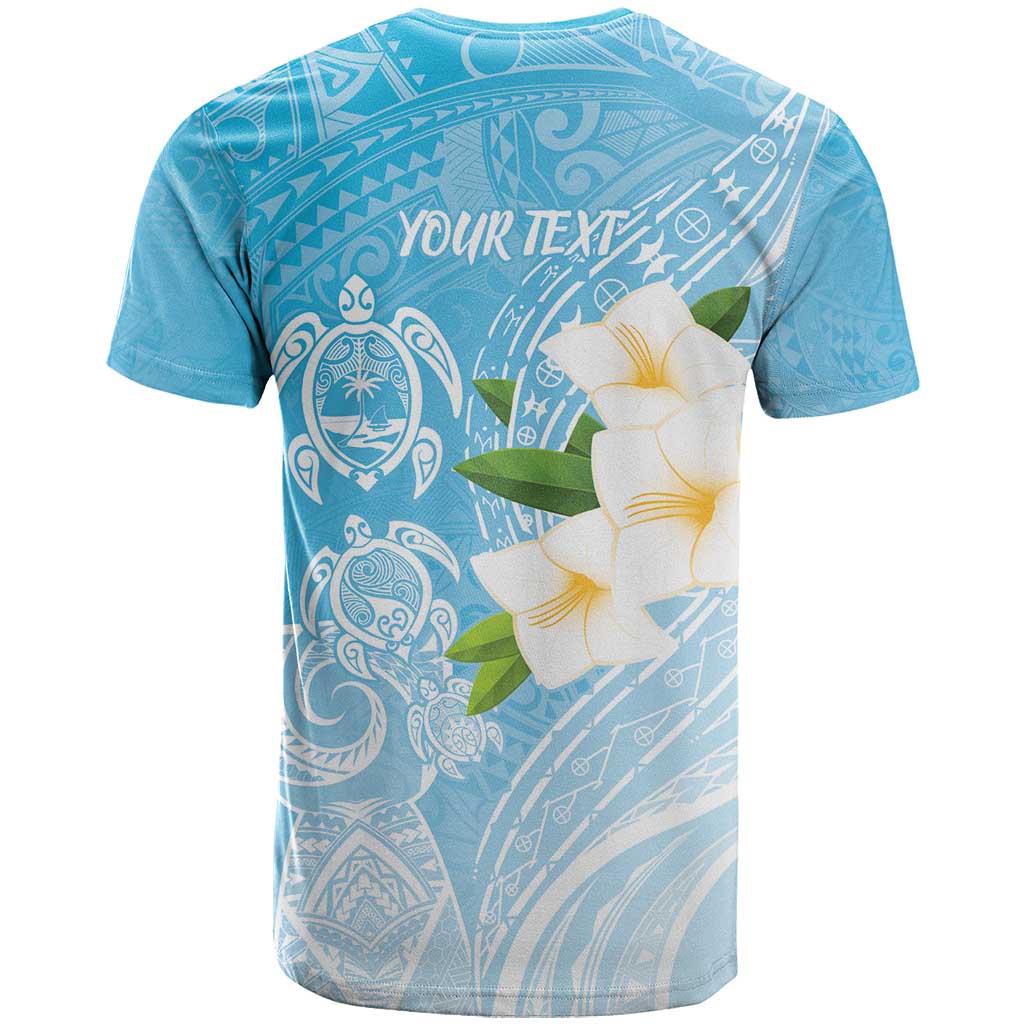 Personalized Guam Chamorro T Shirt Turtles and Guasali Flowers