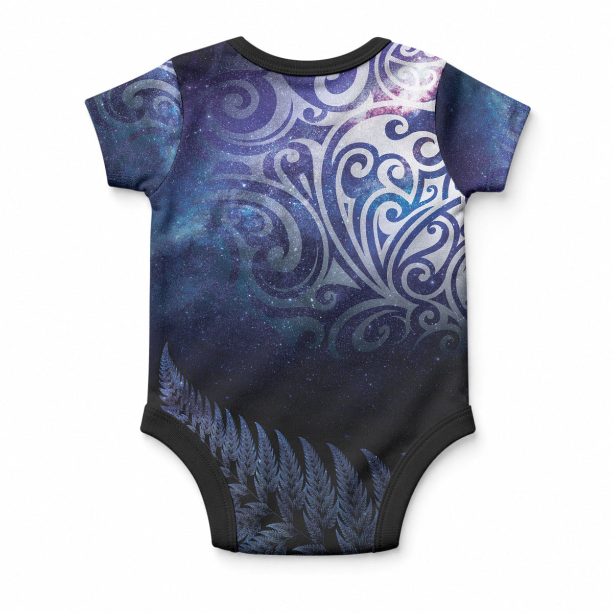 New Zealand Aotearoa Matariki Baby Onesie Starry Silver Fern
